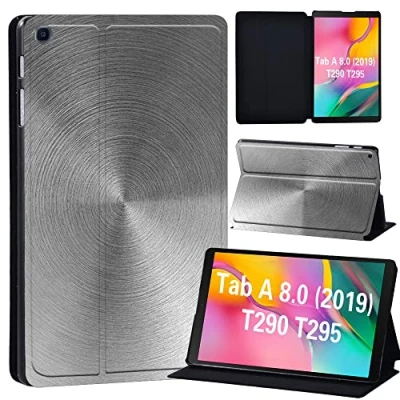 Image of FINDING Case Galaxy Tab A 8.0 2019 T290 T295, Slim Light Cover Stand Hard Shell Folio for inch Tablet Model SM (Wi Fi) T295 (LTE) (steel)