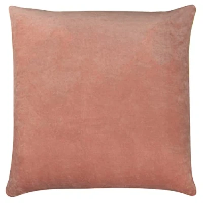 Image of furn. Tanda Feather Filled Cushion, Cotton, Pink/Ochre