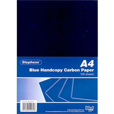 Image of Stephens Special Quality Typewriter Carbon Paper Blue A4 100 Sheets For Tracing, Making A Print, Transfer Or Copy, Ideal Classroom, Home And Office