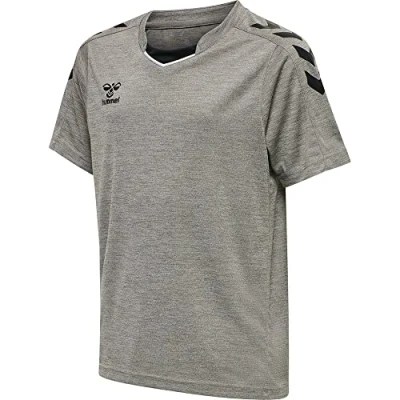 Image of hummel Unisex Children&#039;s Hmlcore Xk Poly Jersey S/S Kids T Shirt (Pack of 1) Grey Melange
