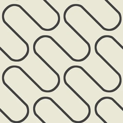 Image of Catherine Lansfield Linear Curve Geometric Wallpaper Cream Gold