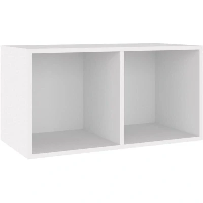 Image of vidaXL Vinyl Storage Box White 71x34x36 cm Engineered Wood