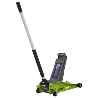 Image of Sealey 2001Lehv Trolley Jack 2Tonne Low Entry Rocket Lift Hi Vis Green