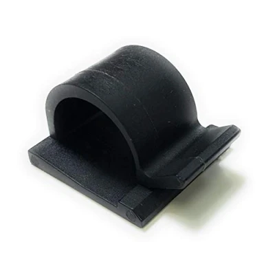 Image of Multipurpose Self Adhesive Cable Clips Wire Holders Pack of 50 (16mm, Black)