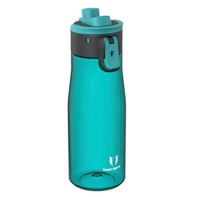 Image of Super Sparrow Water Bottle 1000ml One Tap TouchGulp Non Toxic BPA Free Lightweight &amp; Sustainable Tritan Bottles for Sports, Travel, Outdoors