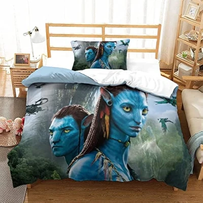 Image of HEYBIG Avatar bed linen, duvet cover 135 x 200 cm and 1 pillowcase 80 with zip, bedding sets for children, children (A02, + cm)