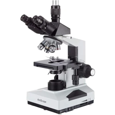 Image of AmScope 40X 2000X Full Size 17 Lbs Professional Trinocular Lab Biological Compound Microscope with 3D Two Layer Mechanical Stage