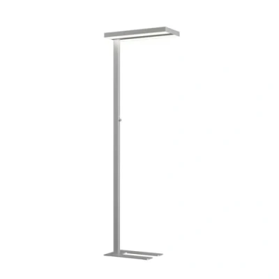 Image of Floor Lamp &#039;Logan&#039; dimmable (Modern) in Silver Made of Aluminium for e.g. Office &amp; Workroom (2 Light Sources,) from Arcchio Standard Lamp, Uplighter, Business Lighting