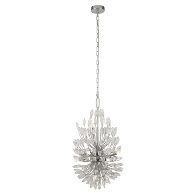 Image of Peacock 14 Light Pendant, Crystal