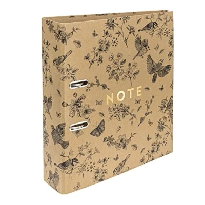Image of Interdruk Lever Arch File A4 75 mm Natural Brown Kraft Birds