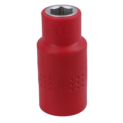 Image of 13mm 1/2in Drive VDE Insulated Shallow Metric Socket 6 Sided Single Hex 1000 V