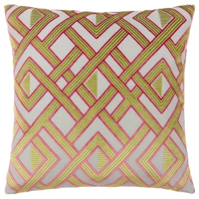 Image of Paoletti Henley Velvet Jacquard Feather Filled Cushion