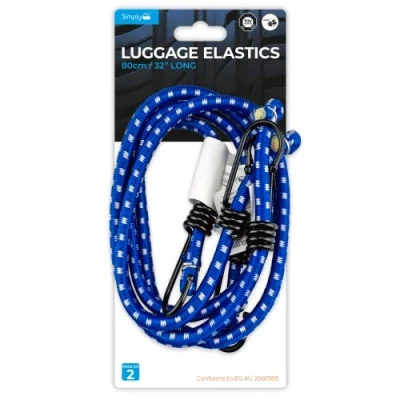 Image of Simply LE003 Premium Luggage Elastics Pack of 2 80cm Length Certified by TUV &amp; GS Easy to Use