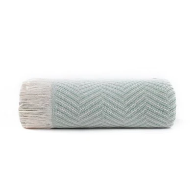 Image of Todocama Multipurpose Sofa Quilt, Foulard Blanket, Plaid for Bed, Cover, Jarapas, Made in Spain, Herringbone. (125 x 180 cm, Green)