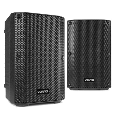 Image of VONYX VSA08BT 8&quot; Active Foldback Stage Monitor (Pair) PA Wedge Speakers