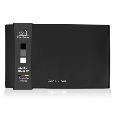 Image of KaraLuna Premium Silicone Feeding Mat (Black (square), Small)