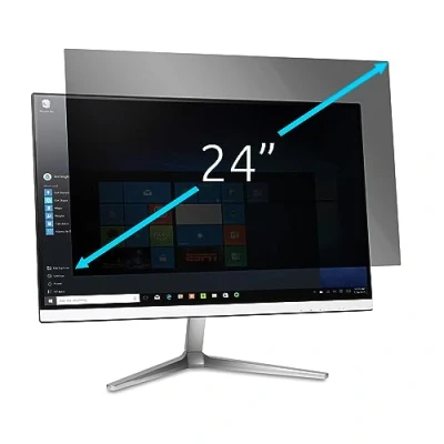 Image of Kensington Monitor Privacy Screen Filter, 2 Way Removable Protector for 24&quot; 16:9 Monitors, Anti Glare Coating, Reversible Cover with Blue Light Reduction to Prevent Eye Strain (‎628338)