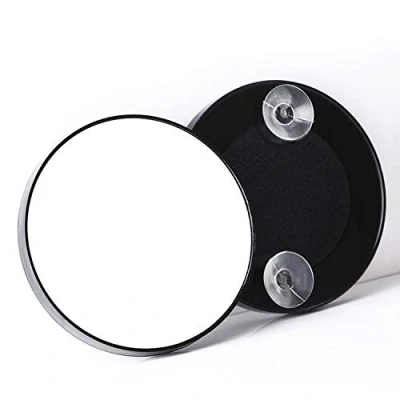 Image of REVELÉ 12X Magnifying Mirror Use for Makeup Application Tweezing and Blackhead/Blemish Removal Round with 2 Suction Cups Easy Mounting