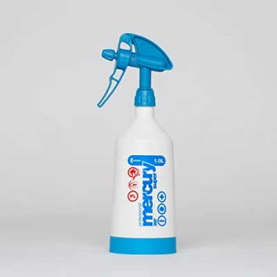 Image of 3 x Kwazar spray pump sprayer bottle Mercury with head 360 sprayable dual action mechanism Viton seal 1 L