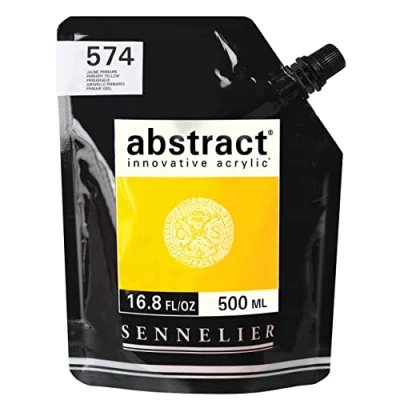 Image of Sennelier Abstract Acrylic 500ml Pouch, Primary Yellow, (10 121521 574)