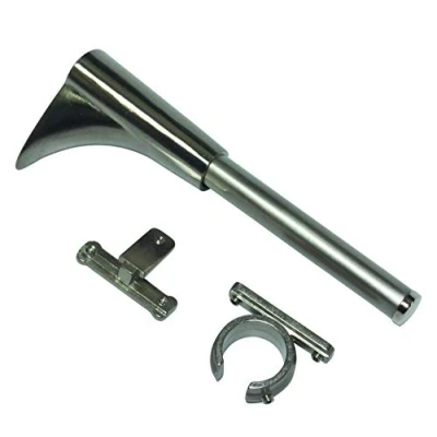 Image of GARDINIA Support with metal mounting plate for curtain rod, 1 track, open, incl. all parts, Chicago series, diameter 16 mm, stainless steel look