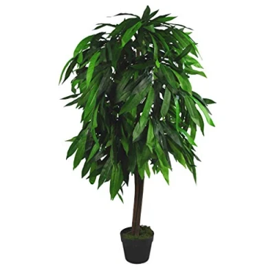 Image of Leaf Design UK Artificial Mango Plant/Tree, 120cm