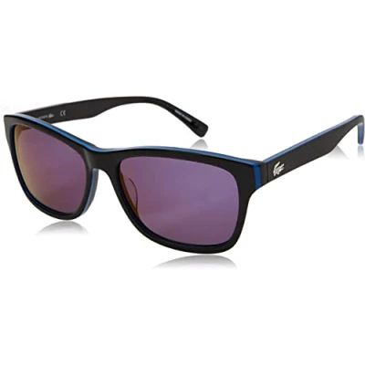Image of Lacoste Rectangle Unisex Black Blue Purple Sunglasses One Size