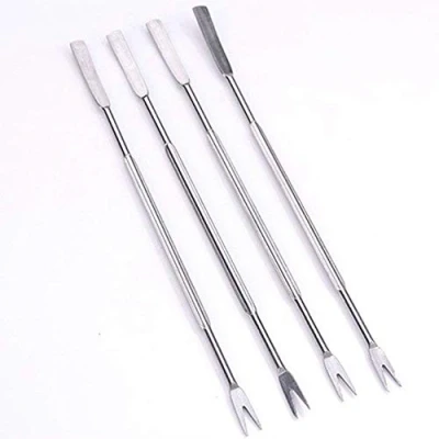 Image of ANNIUP 4PCS Stainless Steel Seafood Fruit Forks,Olive Crab Lobster Fork Picks Handy Helper Nutcracker Needle Kitchen Picnic tools