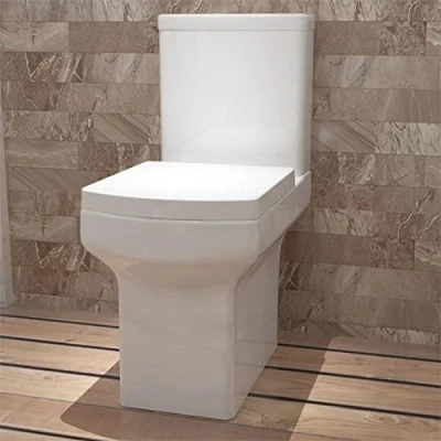 Image of Huibathroom Modern White Ceramic Close Coupled Toilet Soft Seat Cistern Bathroom WC