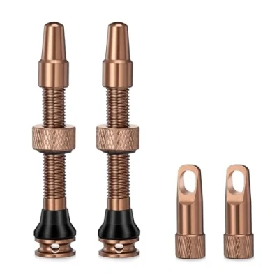 Image of HZJD 2PCS Bike Tubeless Presta Valve Stem, desert, Integrated Core Removal Tool(44 mm)