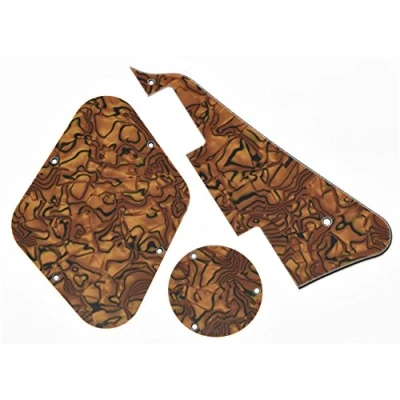 Image of KAISH Tiger Stripe LP Pickguard &amp; Rear Plate Switch Cavity Covers for Epiphone Les Paul