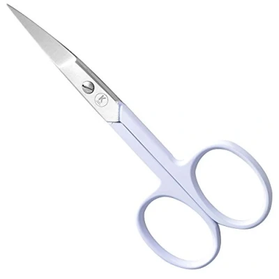 Image of K Pro Nail Scissors for Fingernails Professional Men and Women Curved (White)