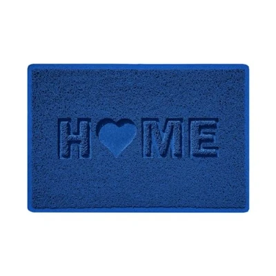 Image of Nicoman LOVE at HOME Doormat 60x40cm Loyality Blue｜Heavy Duty Non Slip｜Indoor/Outdoor｜Entrance Barrier Dirt Trapper Floor Mat｜Home Patio Garden Conservatory Door Heart