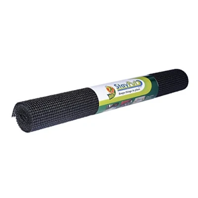 Image of Duck 500mm x 1800mm Premium Drawer and Shelf Liner for Kitchen Non slip Rugs Adhesive &amp; Easy to Install Roll Protective Mat Drawers, Shelves, Cabinet, Under the Sink (Black)
