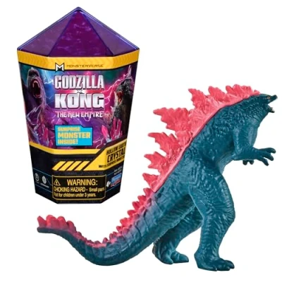 Image of Godzilla x Kong: The New Empire, 4.5 inch Hollow Earth Crystal Action Figure Toy with 2 Mini Surprise Figure, Iconic Collectable Movie Characters, Suitable for Ages 4 Years+