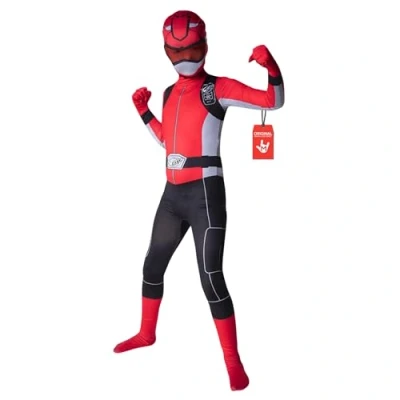 Image of Morphsuits Red Power Ranger Costume Kids, Rangers Red, Morpher Medium