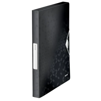 Image of Leitz 46290095 Box File, Holds up to 250 A4 Sheets, Elastic Closure, Flexible Plastic, Black, WOW Range