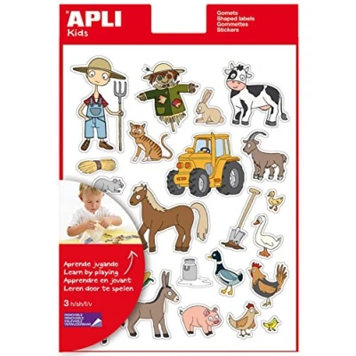 Image of APLI Kids 11431 Farm Gummy Bag, 3 hojas
