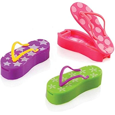 Image of Set of 3 Lip Glosses Novelty Balm Colours Flip Flops Fun and Gloss perfect for Girls
