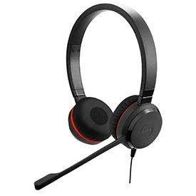 Image of Jabra Evolve 30 MS Stereo Headset Microsoft Certified Headphones for VoIP Softphone with Passive Noise Cancellation USB Cable Controller Black