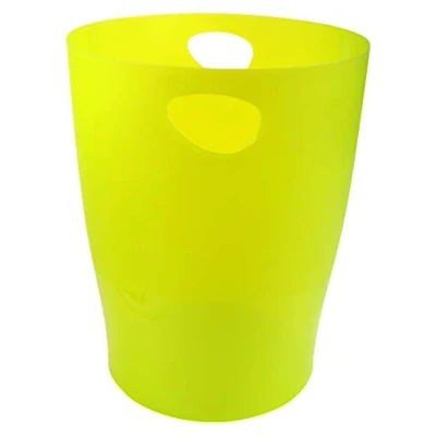 Image of Exacompta Ref 45381D Ecobin Waste Paper Bin 263 x 335mm in Size, Large Capacity of 15 Litres, Easy Clean Interior Translucent Anise Green