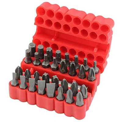 Image of DEKTON DT65410 Screwdriver Bit Set, Black/Red, Set of 33 Piece