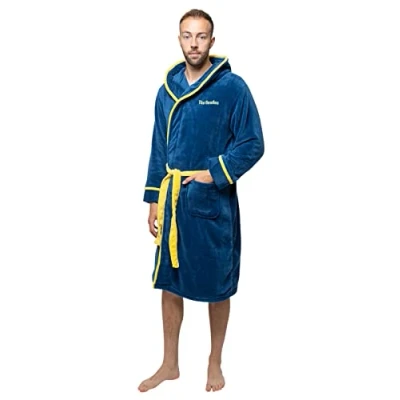 Image of The Beatles Bathrobe Yellow Submarine Logo Official Mens Navy Blue Unisex M