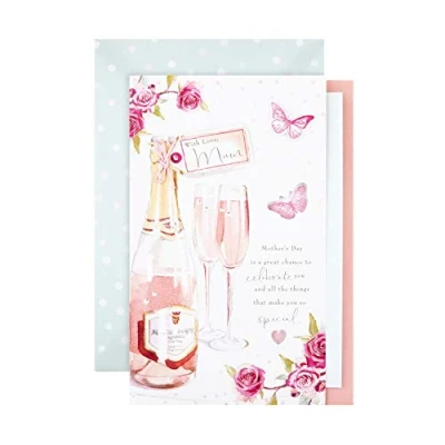 Image of Hallmark Large Mothers Day Card for Mum Classic &#039;Lucy Cromwell&#039; Illustrated Design