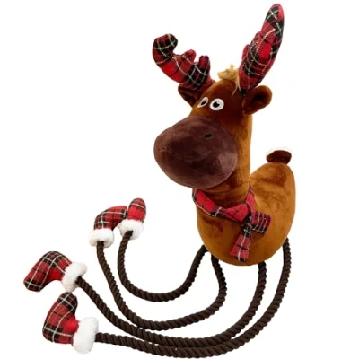 Image of Happy Pet Christmas Dog Toys for Medium, Large and Extra Dogs (Leggy Reindeer)