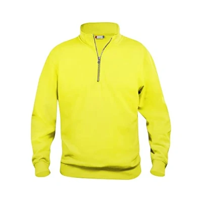 Image of Clique Unisex Adult Basic Half Zip Sweatshirt (L) (Visibility Yellow)