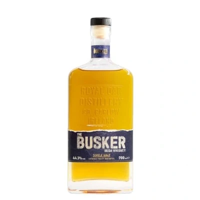 Image of The Busker Single Malt Irish Whiskey, Intense Chocolate Notes and Cream Finish, Vegan Gluten Free, Made at Royal Oak Distillery, Bottle of 70 cl, 44,3% ABV
