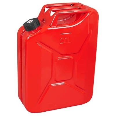 Image of Sealey Screw Cap Metal Jerry Can 20L Red
