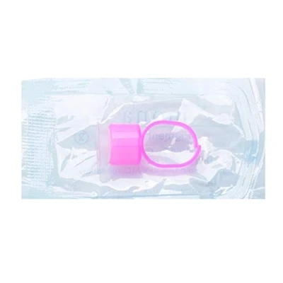 Image of 5 Pieces Tattoo Ring Cup, Disposable Cups with Sponge for Tattooing Inks, Pigment Glue Holder Semi permanent Makeup, Microblading and Eyelash Extension Accessories(Pink)
