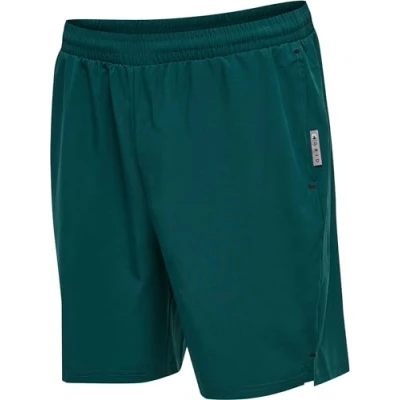 Image of hummel Hmlmove Grid Woven Men&#039;s Shorts Deep Teal